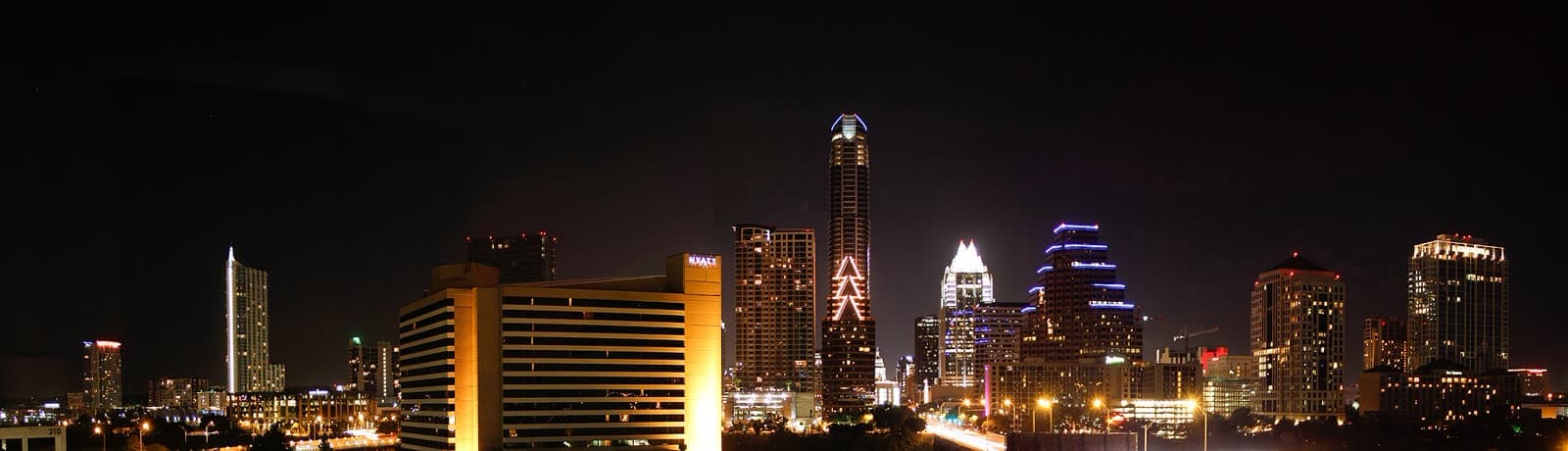 Downtown Austin skyline at night