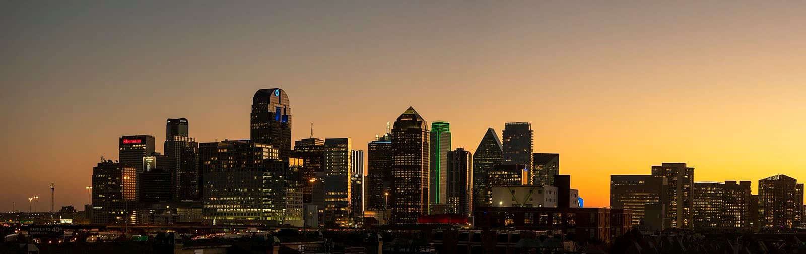 Dallas skyline at dusk