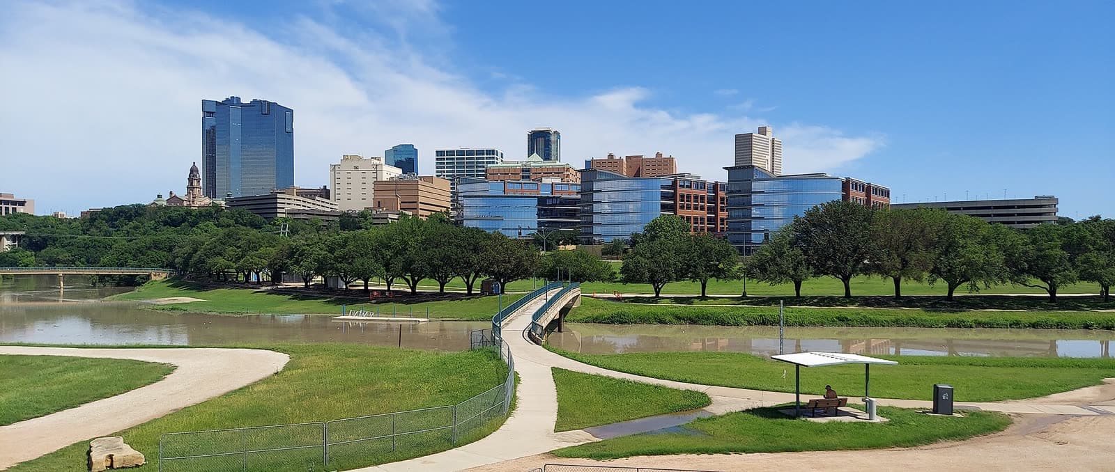 Downtown Fort Worth skyline from the Trinity River
